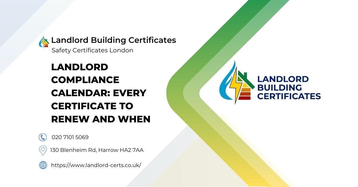 Landlord Compliance Calendar Every Certificate to Renew and When - Landlord Building Certificates