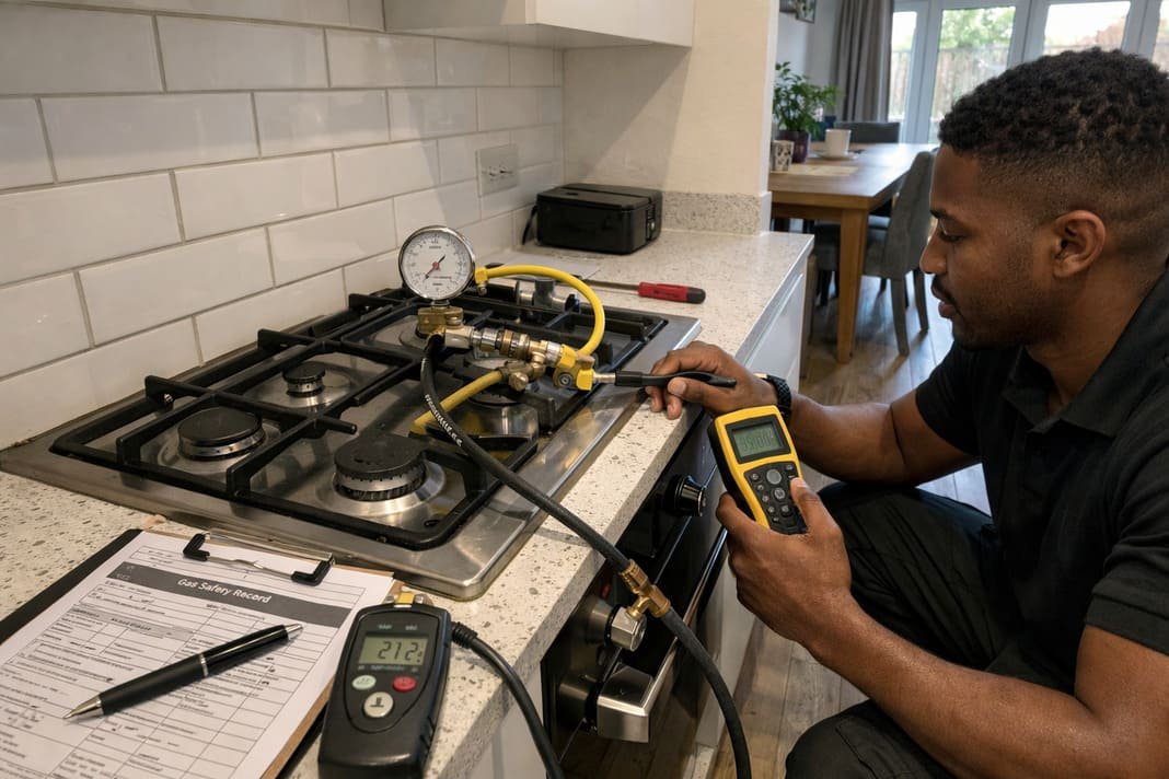 Gas Safety Certificate London kitchen appliance inspection and gas compliance service for residential properties – Illustrative I